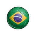 Brazilian Flag Football - Soccer Ball Royalty Free Stock Photo